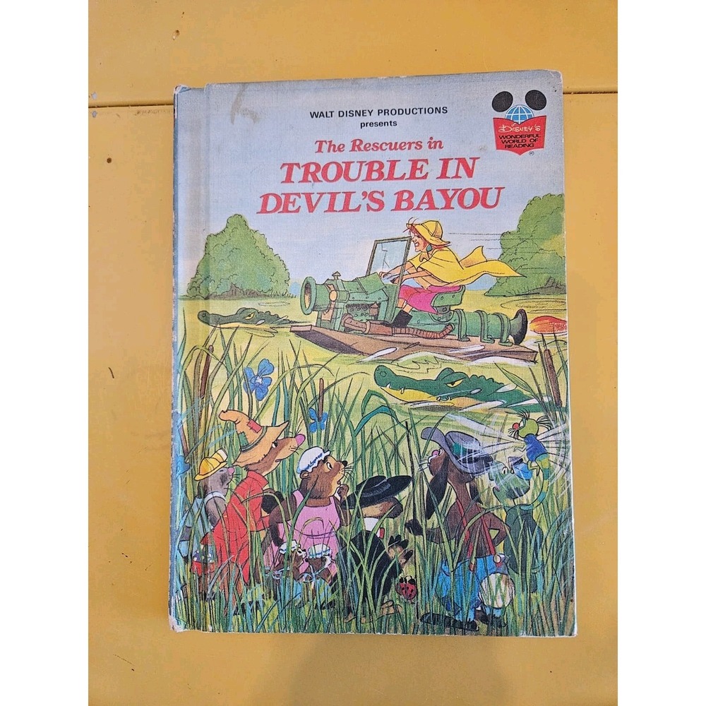 Vintage Disney's World Of Reading RESCUERS TROUBLE IN DEVILS BAYOU